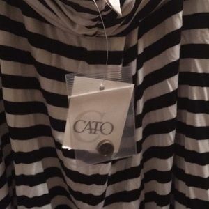 BLACK/WHITE  STRIPE TOP